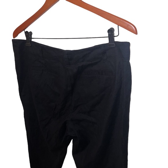 J. Jill Linen Blend Wide Leg Pant Black - Picture 6 of 11